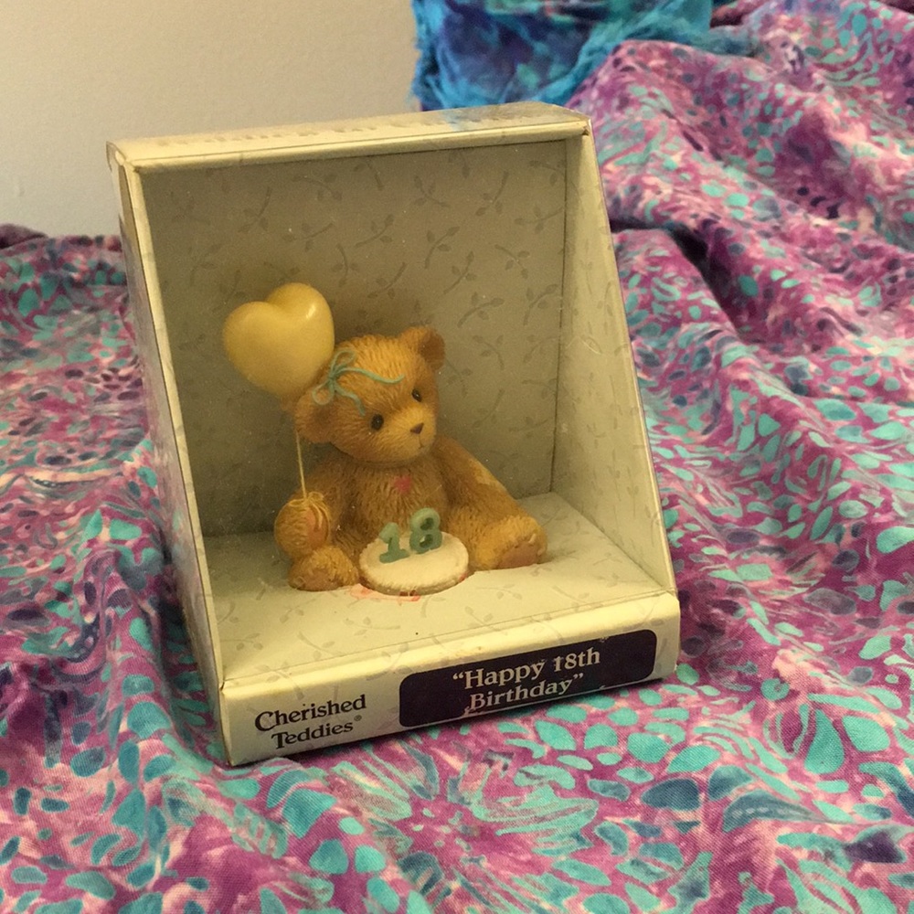 Cherished Teddies Happy 18th Birthday Figurine